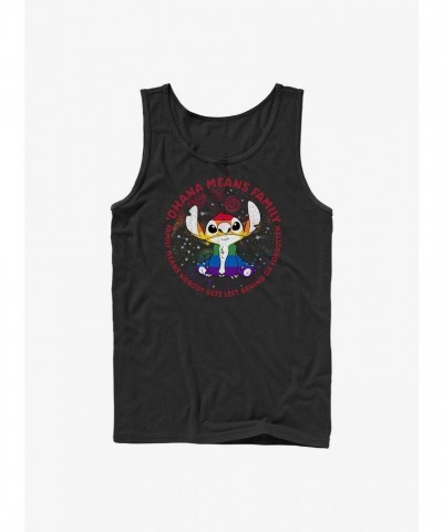 Disney Ohana Pride Tank Top - Lilo And Stitch Black Cotton for Men