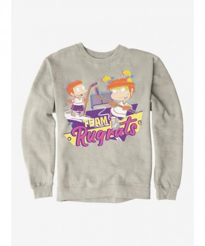 Rugrats Tommy & Angelica Team Logo Men's Heavyweight Fleece Sweatshirt