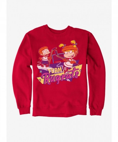 Rugrats Tommy & Angelica Team Logo Men's Heavyweight Fleece Sweatshirt