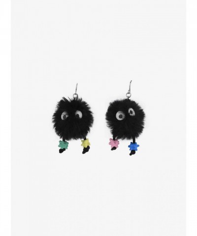 Studio Ghibli Spirited Away Fuzzy Soot Sprite Earrings for Women