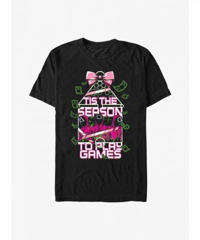 Squid Game Seasonal Play T-Shirt - Black for Men