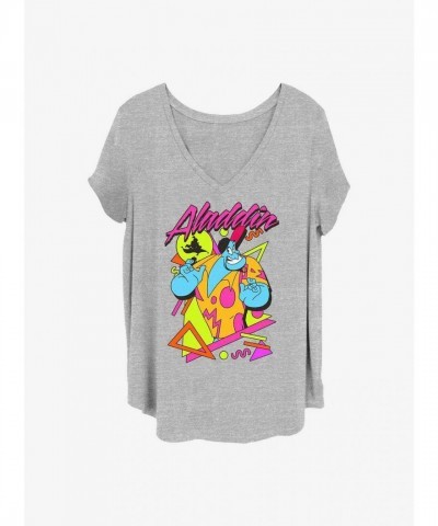 Disney Aladdin Vacation Genie Plus Size T-Shirt for Girls - Grey