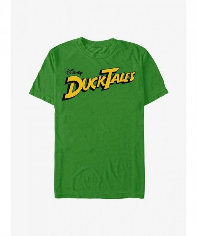 Disney DuckTales Logo T-Shirt for Men - Green Comfortable Cotton
