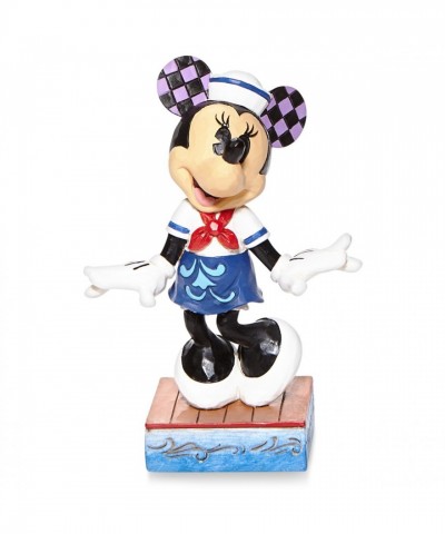 Sassy Sailor Minnie Mouse Figure by Jim Shore, Handcrafted Folk Art Disney Traditions Collection