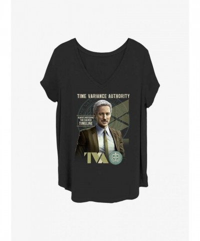 Marvel Loki Mobius Cover Unisex T-Shirt in Black - Plus Sizes