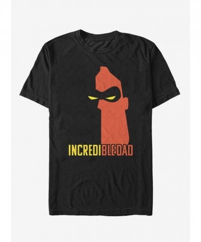 Disney's The Incredibles Shadow Print Men's T-Shirt - Incredible Dad Design - Black