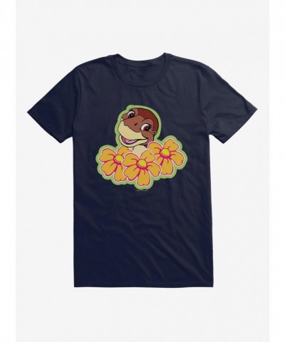 The Land Before Time Littlefoot Floral T-Shirt for Men