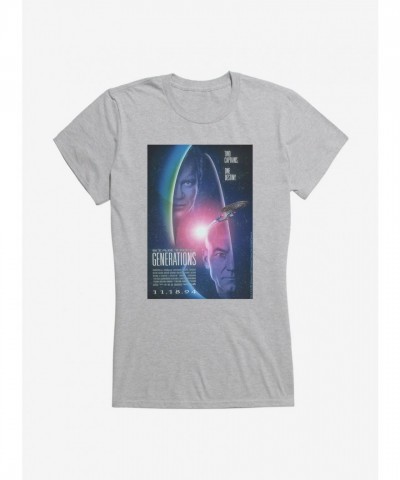 Star Trek Generations Dual Captains Unisex T-Shirt for Girls