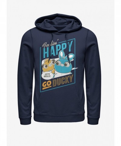 Disney Pixar Toy Story 4 Navy Blue Ducky Hoodie for Men