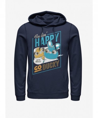 Disney Pixar Toy Story 4 Navy Blue Ducky Hoodie for Men