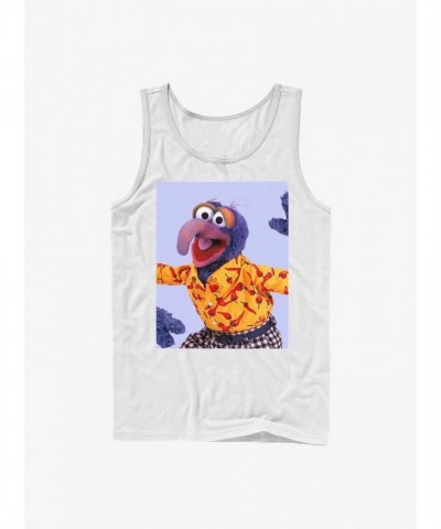 Disney Gonzo Muppets White Men's Cotton Tank Top