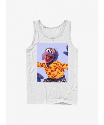 Disney Gonzo Muppets White Men's Cotton Tank Top