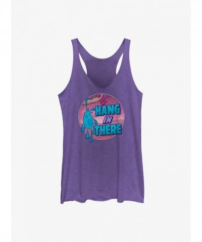 Disney Hang In There Splat Girls Tank Top - Purple Junior Size
