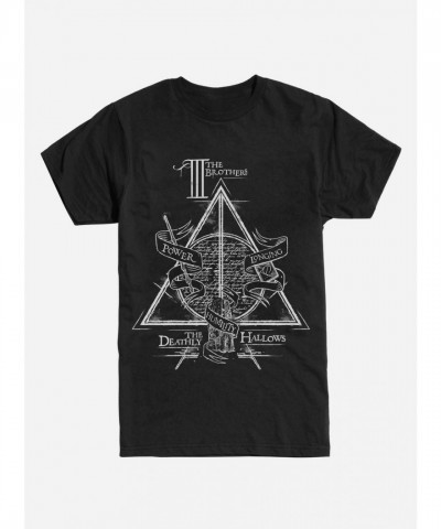 Extra Soft Harry Potter Deathly Hallows Unisex Tee - Black