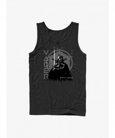 Obi-Wan Kenobi vs Darth Vader Men's Cotton Tank Top - Black