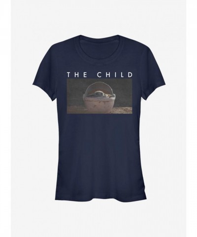 The Mandalorian Child Float Bassinet Girls T-Shirt - Blue