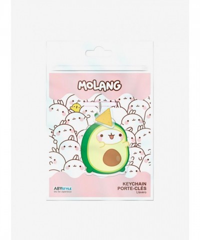 Molang Acrylic Keychain Set: Watermelon & Avocado Bundle