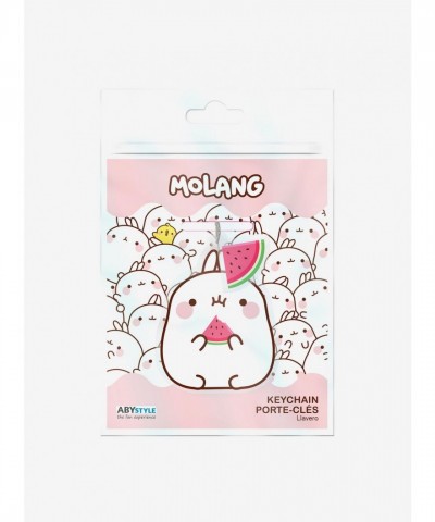 Molang Acrylic Keychain Set: Watermelon & Avocado Bundle