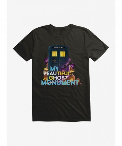 Thirteenth Doctor Ghost Monument Tee - Unisex Lightweight Cotton Black