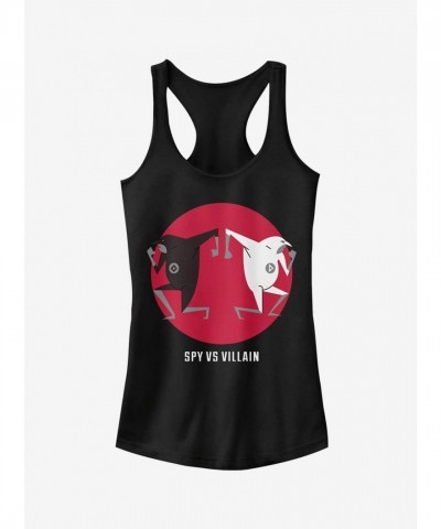 Despicable Me 3 Villain Brothers Girls Racerback Tank Top - Black