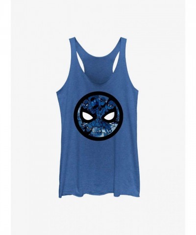 Marvel Girls Spider-Man 60th Anniversary Blue Badge Tank Top
