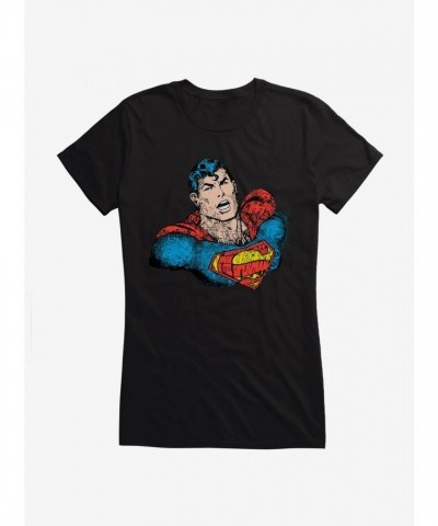 Superman Comic Art T-Shirt for Girls by DC Comics