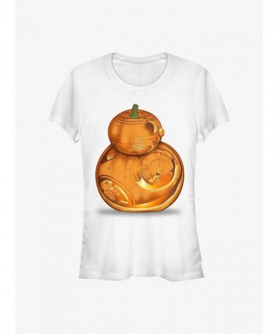 Star Wars BB-8 Pumpkin Tee for Girls - White