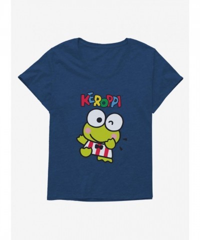 Keroppi Girls Plus Size Scoop Neck Tee, All Smiles Design