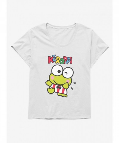 Keroppi Girls Plus Size Scoop Neck Tee, All Smiles Design