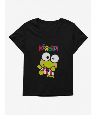 Keroppi Girls Plus Size Scoop Neck Tee, All Smiles Design