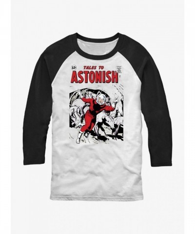 Marvel Ant-Man White Raglan T-Shirt - Lightweight Cotton for Men