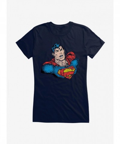 Superman Comic Art T-Shirt for Girls by DC Comics