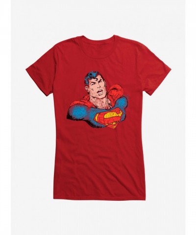 Superman Comic Art T-Shirt for Girls by DC Comics