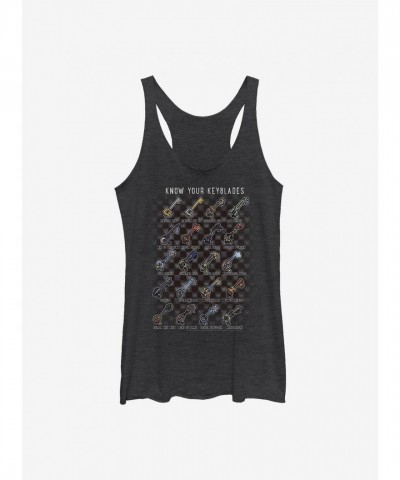 Disney Kingdom Hearts Keyblade Girls Tank Top - Black