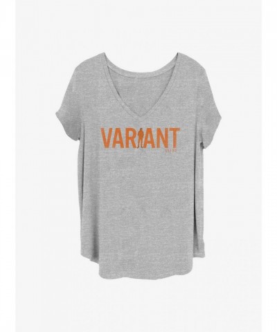 Marvel Girls' Plus Size Comfortable Loki Variant L1130 Tee - Grey