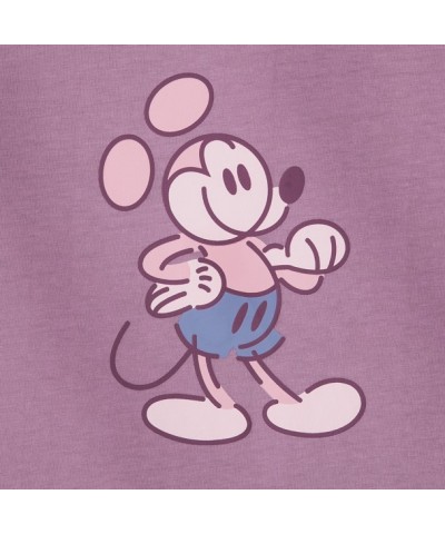 Mickey Mouse Authentic Street Style T-Shirt for Adults – Plum
