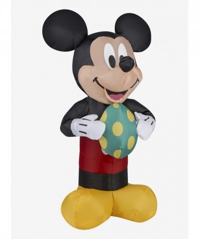 Disney Airdorable Airblown Inflatable Easter Mickey Mouse with Polka Dot Egg