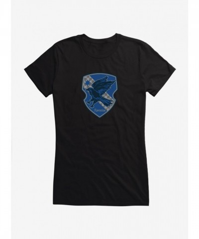 Harry Potter Ravenclaw Checkered Shield Lightweight T-Shirt for Girls