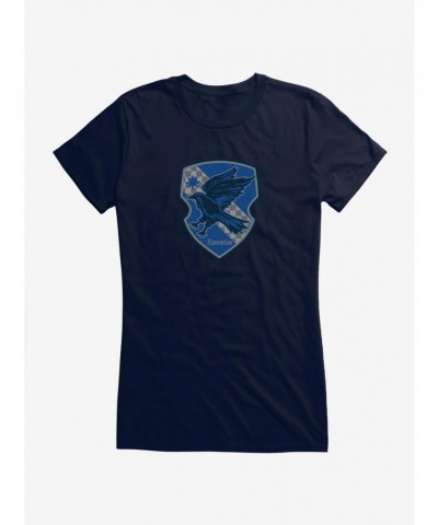 Harry Potter Ravenclaw Checkered Shield Lightweight T-Shirt for Girls