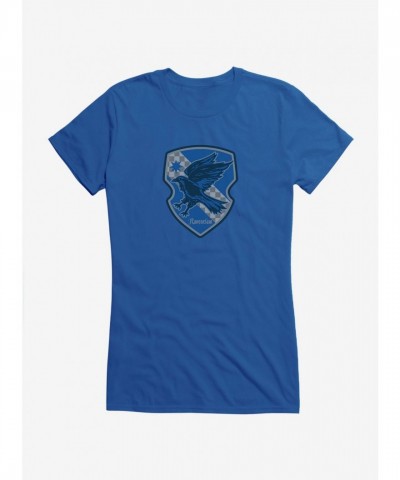 Harry Potter Ravenclaw Checkered Shield Lightweight T-Shirt for Girls