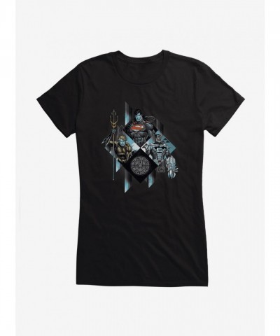 DC Comics Justice League Girls Diamond Print T-Shirt