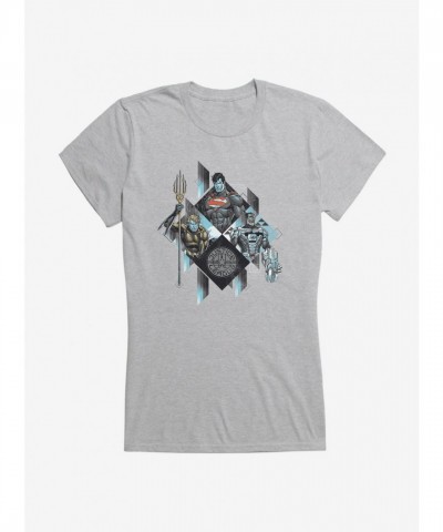 DC Comics Justice League Girls Diamond Print T-Shirt
