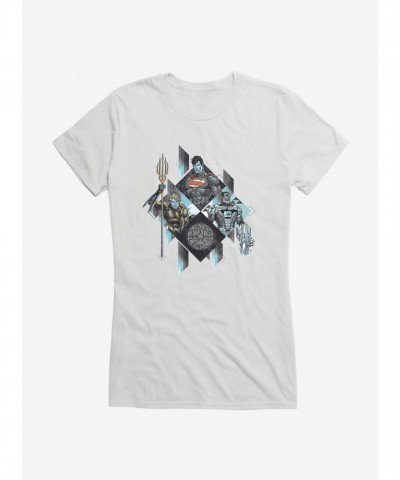 DC Comics Justice League Girls Diamond Print T-Shirt