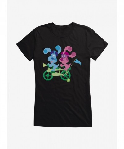 Blue's Clues Magenta and Blue Cartoon Tee for Girls