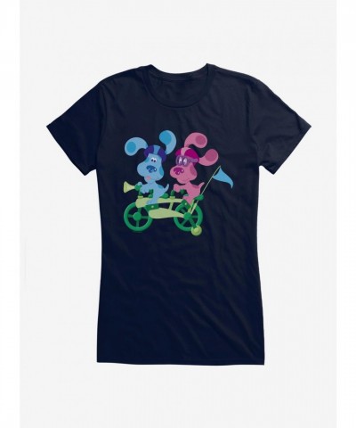 Blue's Clues Magenta and Blue Cartoon Tee for Girls