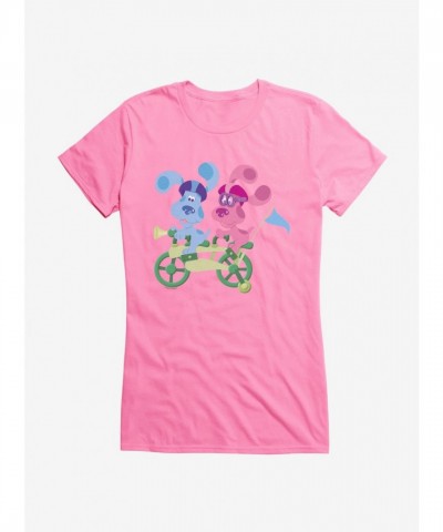 Blue's Clues Magenta and Blue Cartoon Tee for Girls