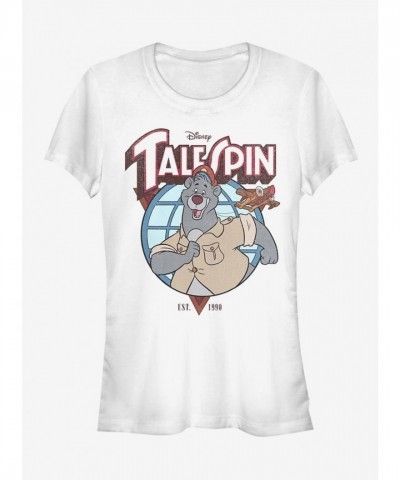 Disney Baloo Badge Lightweight Tee for Girls - White