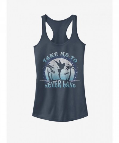Disney Tinker Bell Girls Tank Top - Never Land Adventure BLUE