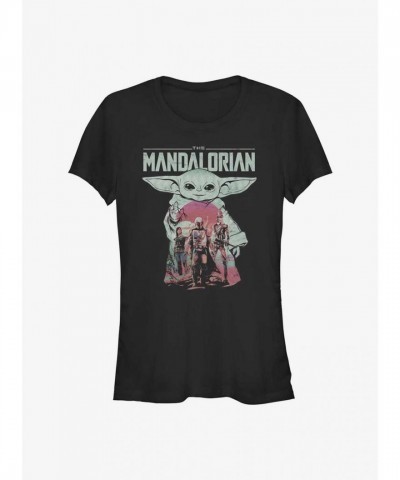 Star Wars Grogu Squad Girls Lightweight T-Shirt - Junior Sizes, Black