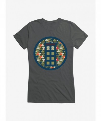 Doctor Who TARDIS Camouflage Pixel Tee for Girls